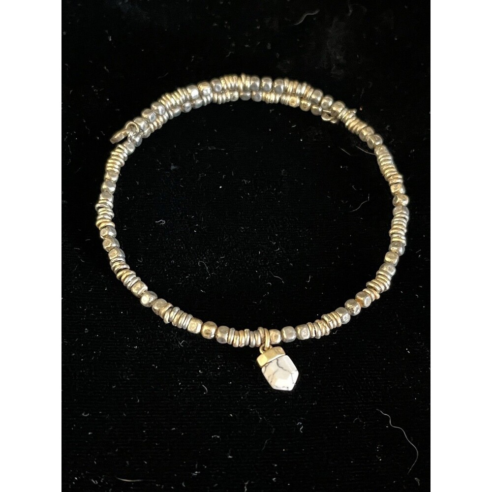 KEEP Collective Mixed Metal Inspo-Wrap Bracelet w/ Howlite